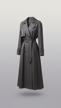 Silk Monochrome Trench Coat