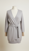 Cloud Grey Cashmere Wrap Tunic